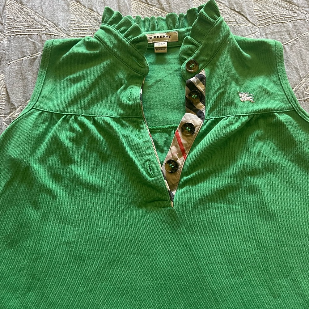 Burberry Green dress/tunic - size 8Y - great condition
